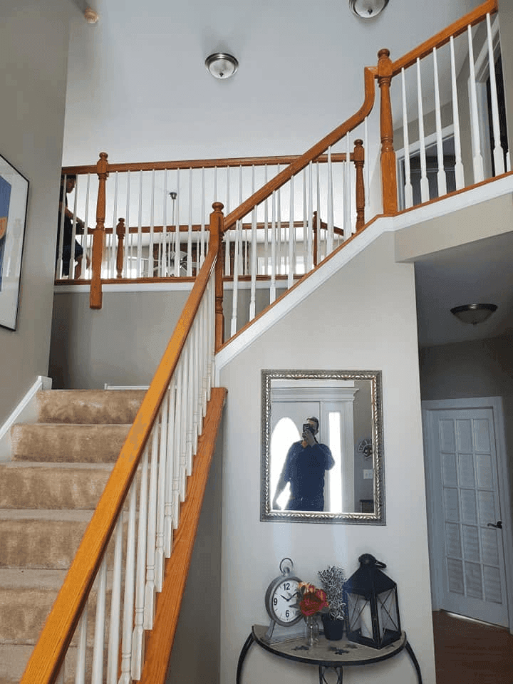 Two-Story Foyer Staircase & Balcony Railings